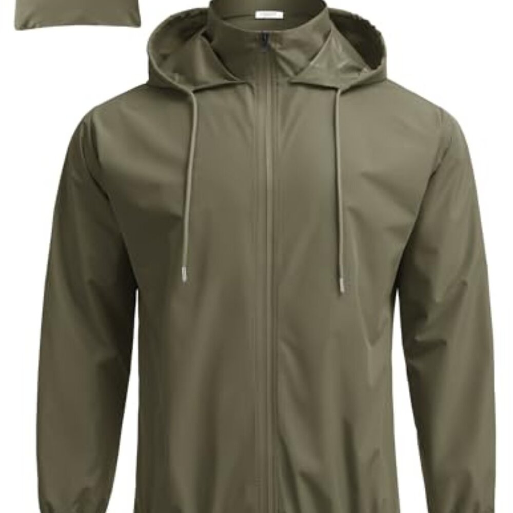 Packable Rain Jacket Lightweight Waterproof Hoode… - image 2